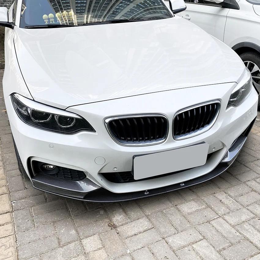 Car Front Bumper Spoiler Lip For BMW 2 Series F22 F23 M235i M240i 220i 228i 230i M-Sport 2014-2019 Diffuser Guard Tuning Bodykit