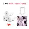 3 рулона термобумаги, наклейка, набор рулонов термобумаги, 57x30 мм/2,17x1,18 дюйма, фото, квитанция, печать заметок