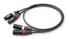 MOGAMI 2791 Red and White 2 Pair XLR Microphone Cable 0.3m