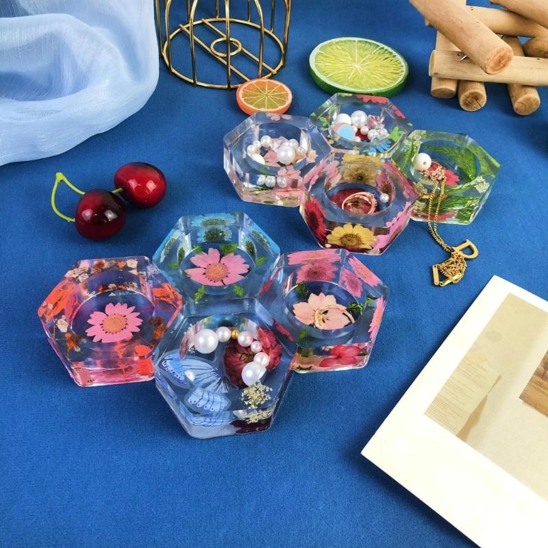 Винтажный шестиугольный подсвечник, силиконовая форма, стильный и прочный подсвечник, полимерные формы, идеально подходящие для поделок ручной работы