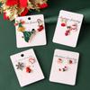 Cartoon Alloy Christmas Brooch Badge Snowman Elk Christmas Tree Pin Set Corsage Accessories