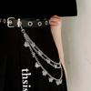 Punk Style Fashion Street Butterfly Belt Waist Chain Pant Multi-layer Hip Hop Crochet Pants Trousers Accessories Creative Gifts