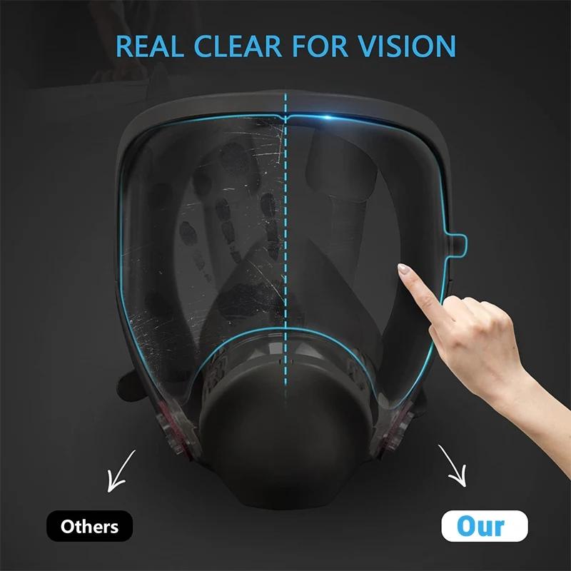 Protective Scratch Resistant Film For 3M 6800 Gas Mask Respirator Full Face Window Screen Protector Painting Spraying Mask cover
