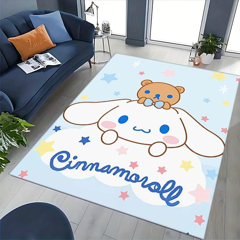 Anime Cartoon Design Cinnamoroll Chair Mat - Non-Slip Rug for Office, Home Decor, Living Room, Bedroom, Gaming Room & Dormitory Carpet.E035