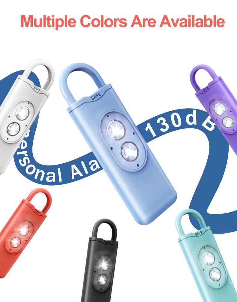 Брелок для самообороны для женщин: Двойной мигающий свет и громкий звуковой сигнал