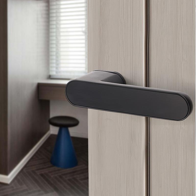 Door Lock Set Aluminum and Zinc Alloy Lever Lock Door Handles for Interior Doors Office Lock Solid Lever Handle Set
