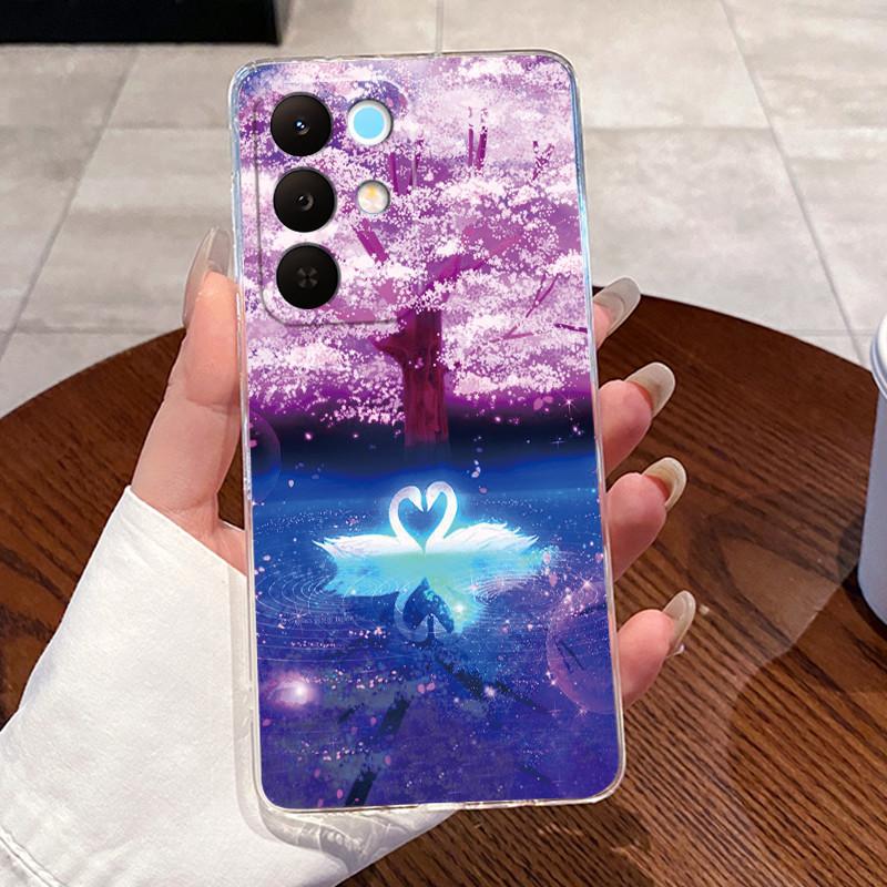 Чехол для Realme 15X 5G RMX5250 / C85 5G RMX5253 Чехол Эстетичный Милый Кот Астронавт Мягкий Силиконовый Чехол Прозрачный Чехол для Телефона
