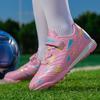 29-39 Kids Soccer Cleats Rubber Non-slip Velcro Lacing Artificial Turf Football Boots Outdoor Sports Training Football Shoes