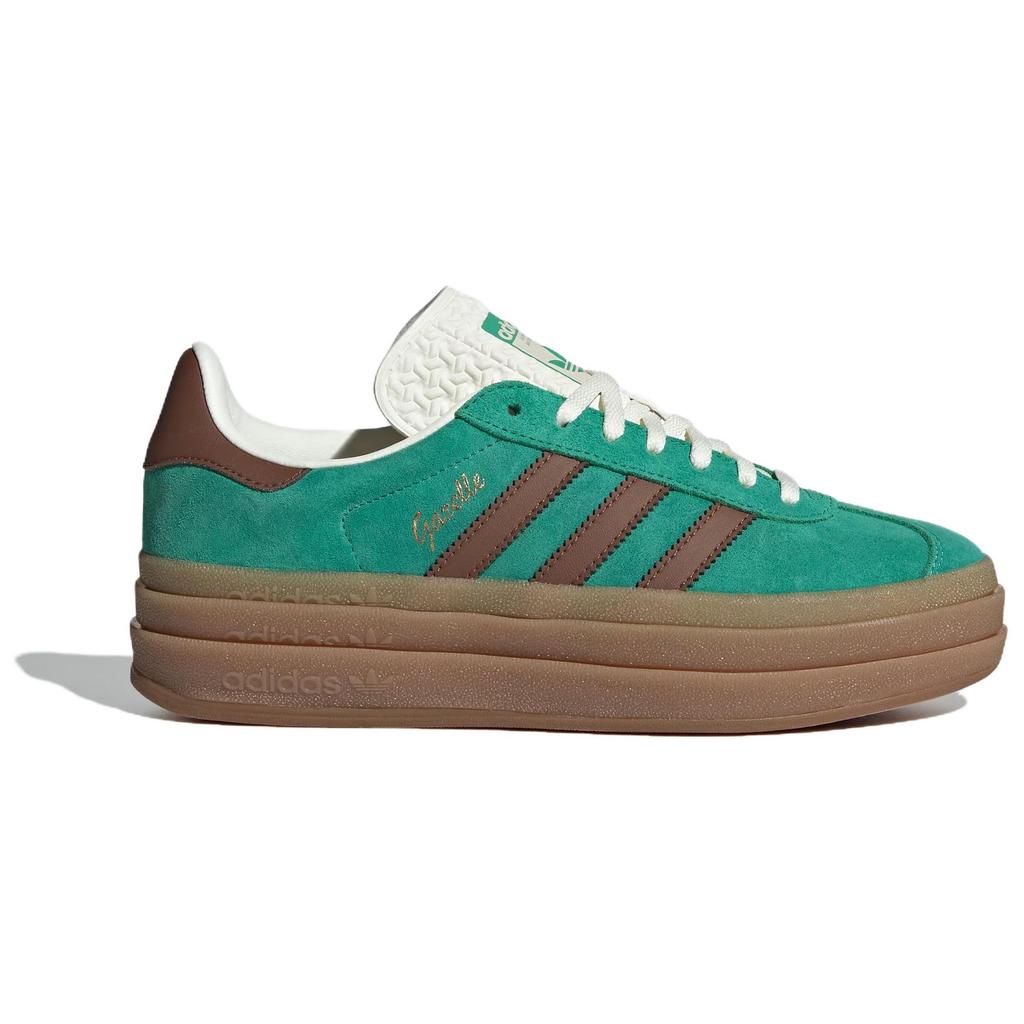 Adidas Оригинальные Gazelle Bold Удобные Модные Прочные Низкие Кроссовки Женские Кроссовки Зеленые JP8045