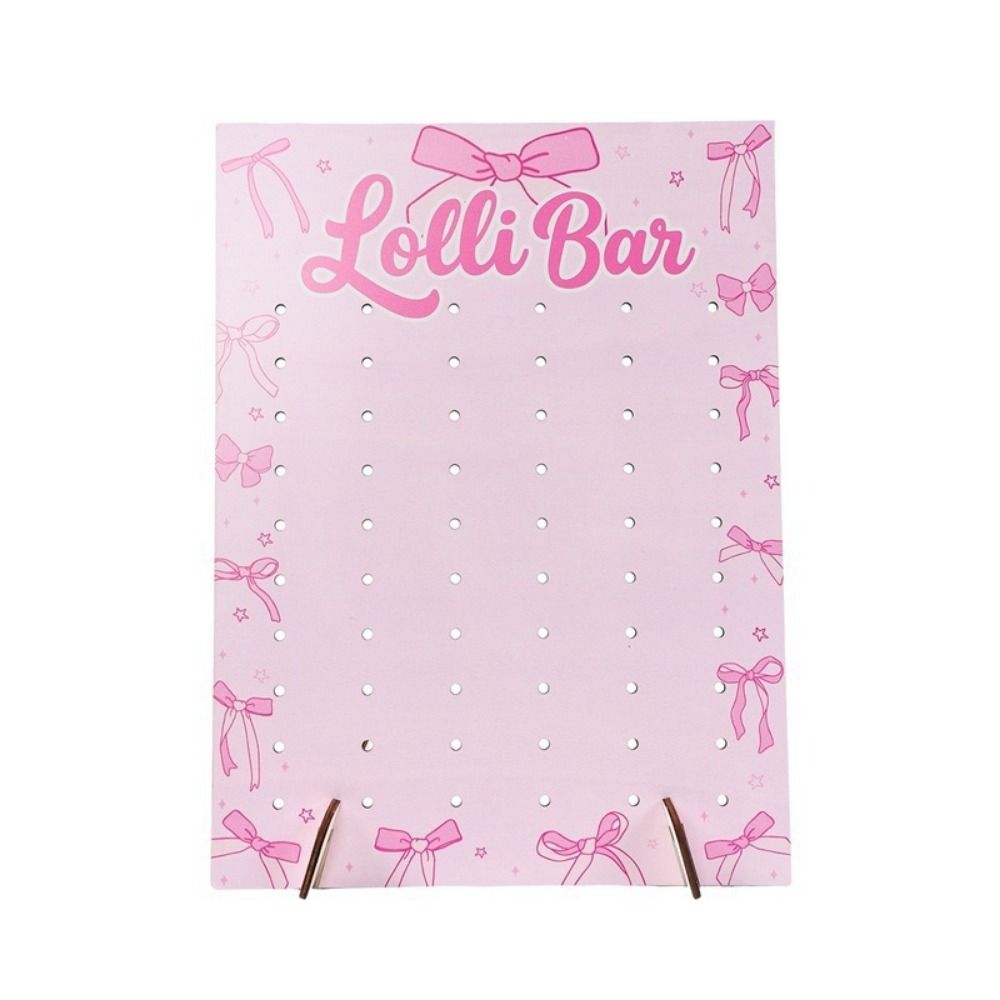 Arched Design Lolli Bar Rack Wood Lolli Display Rack Versatile Lollipop Holder Party Table Decor