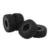 4PCS 1.2in RC Wheel Tires Rubber Brass Rim Superior Traction Enhanced Stability Black for  1/