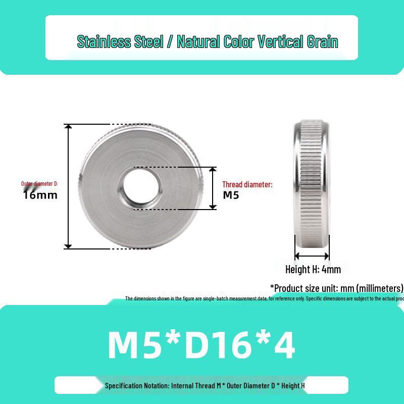 Высокопрочная накатанная гайка M3/M6/M10 из нержавеющей стали