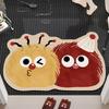 Japanese Bathroom Absorbent Floor Mat, Diatom Mud Non-Slip Foot Mat, Household Toilet, Toilet Door Fun Carpet