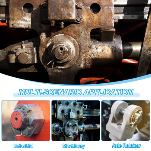 PATIKIL Clevis Pins, 10pcs, 6mm X 70mm, Single Hole, 304 Stainless Steel, Flat Head Pins for Machines, Furniture, and Lawn Mowers, Silver