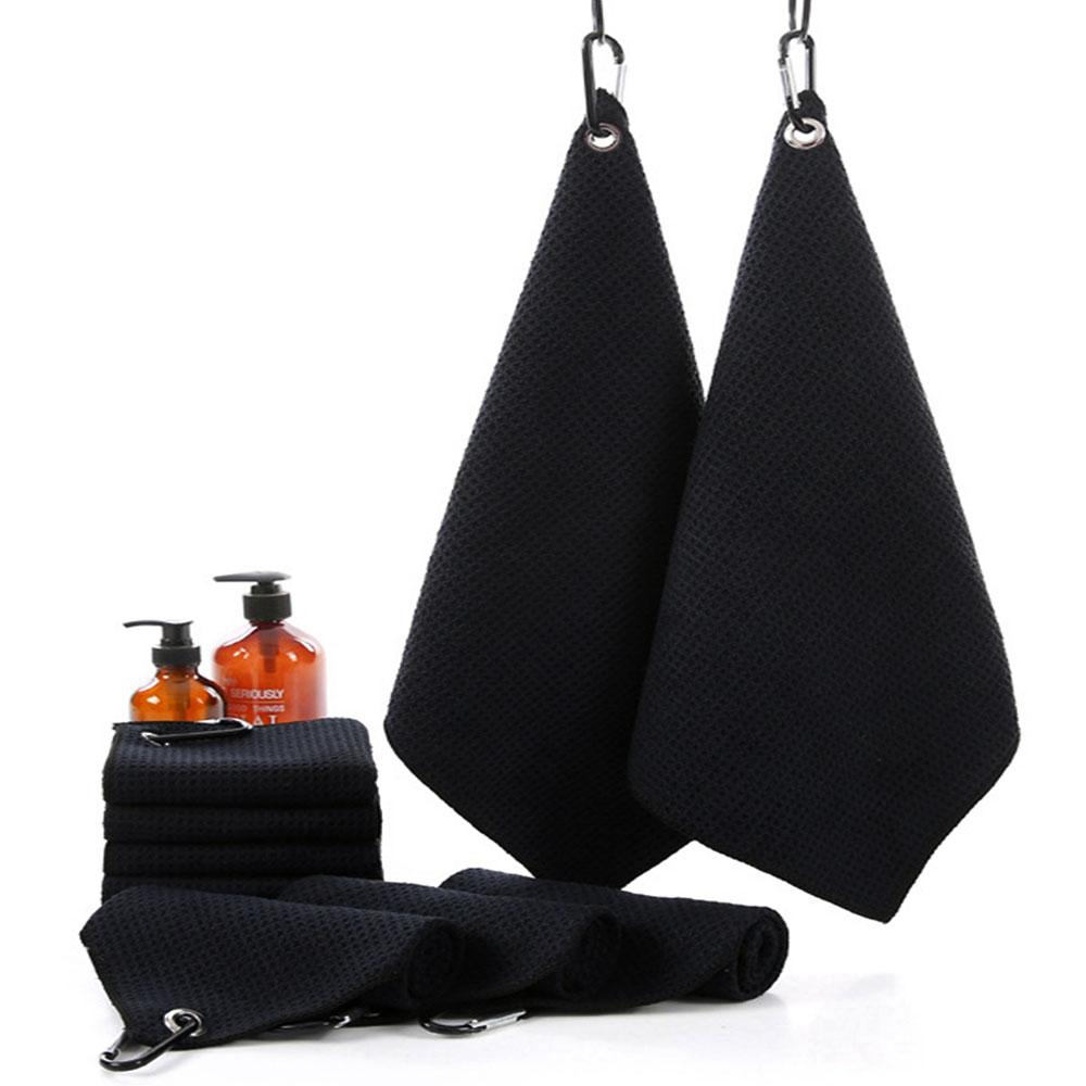 High Water Absorption Balls Hands Golf Towel Cleans Clubs With Carabiner Hook Cleaning Towels