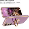 Coque pour Samsung Galaxy A57 5G, Protection Silicone Souple avec Anneau Rotatif - Violet