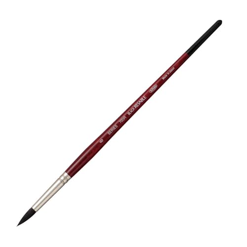 Holbein Watercolor Brush, Black Resable, 700R Round, Size 8, 204135