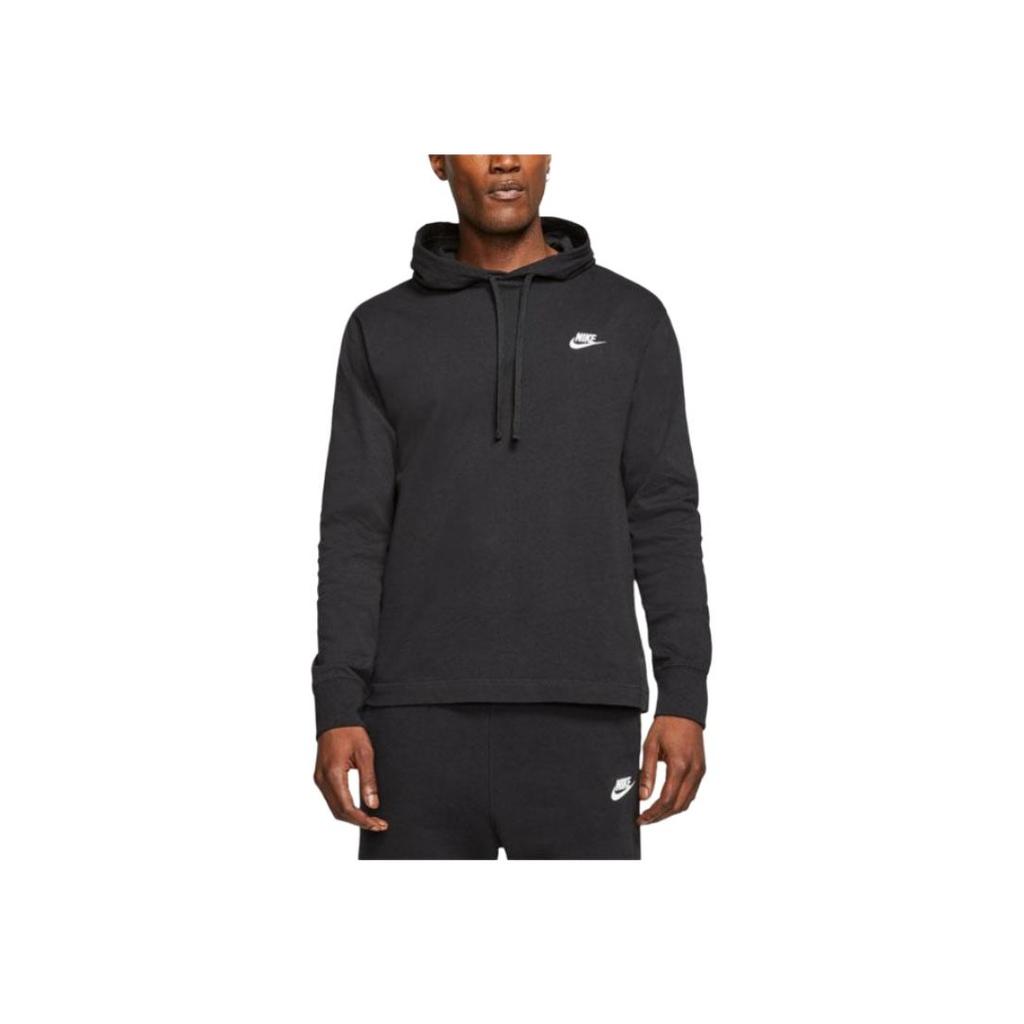 Nike Логотип Пуловер с капюшоном Свитшот с длинным рукавом Мужской свитшот Черный BV2750-010
