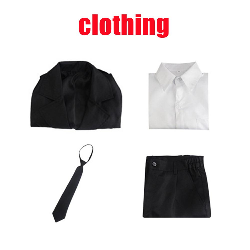 Аниме Бензопила Денджи Косплей Костюм Черные Костюмы Повседневная Униформа Охотник на Дьяволов Хэллоуин Карнавальная Вечеринка Одежда