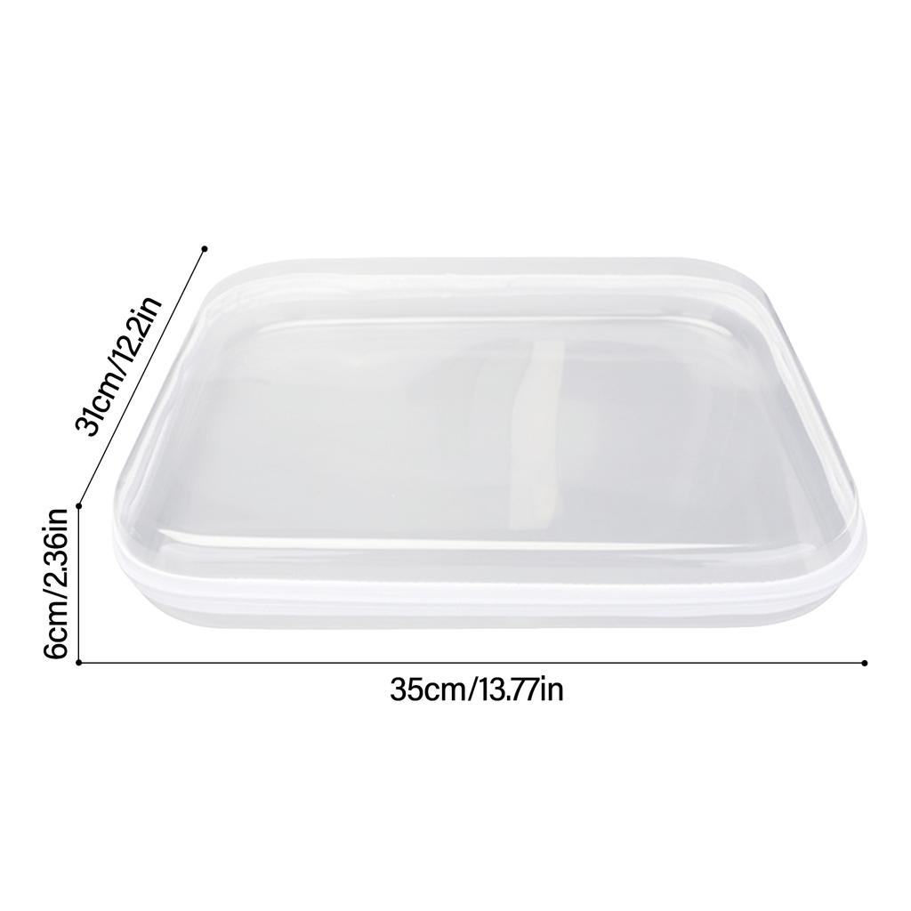 Transparent PVC Zippered Storage Box for Home Organization Durable Stackable Clear Container