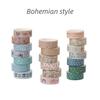 10/20 Rolls Bohemian Style Washi Tapes Set Retro Pattern Paper Masking Tape Decoration for Diary DIY Planner Photo Frame