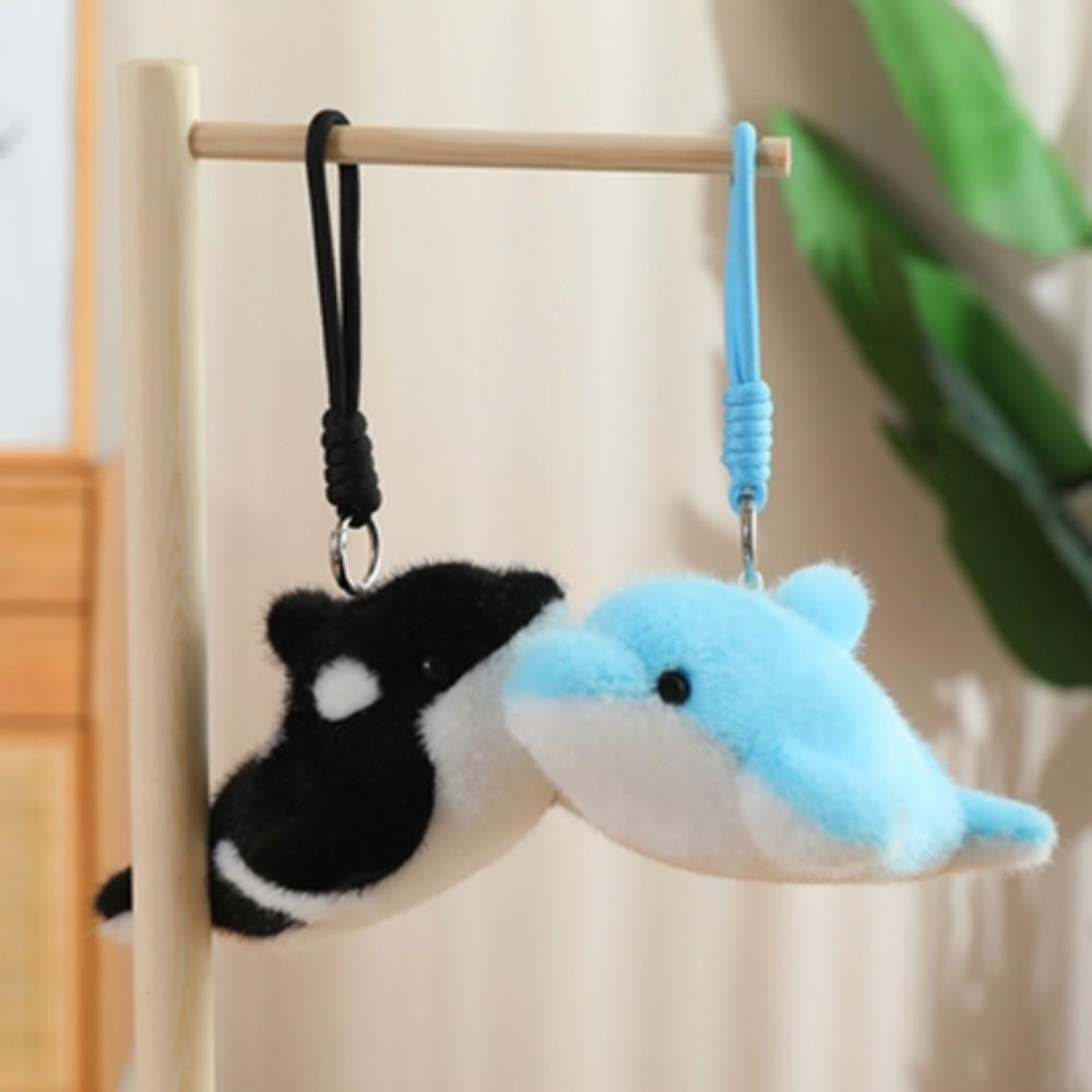 Ocean Animal Stuffed Animal Keychain Backpack Charms Plush Doll Key Rings Kids Holiday Gifts