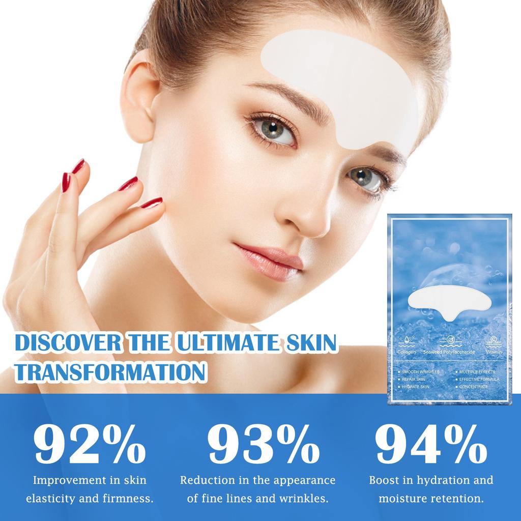 Патч для удаления морщин на лбу 5 штук Содержит коллаген, Патч против морщин Удаление морщин на лбу Уход за красотой