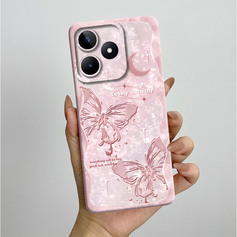 Чехол для Realme C51 C53 RMX3830 RMX3760 Красивый Цветок Полностью Задняя Крышка для RealmeC51 C53 C61 C63 C 51 S Мягкий Силикон Funda