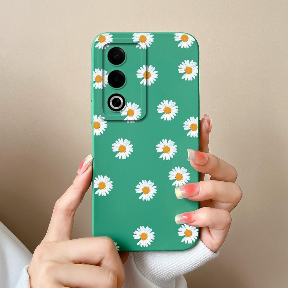 Новый чехол для OPPO A3X A3 Pro Realme 12 13 Plus C63 Pretty Sunflowers Защитная пленка для экрана Матовый жидкий силиконовый защитный чехол для OPPO Чехлы с противоскользящими свойствами