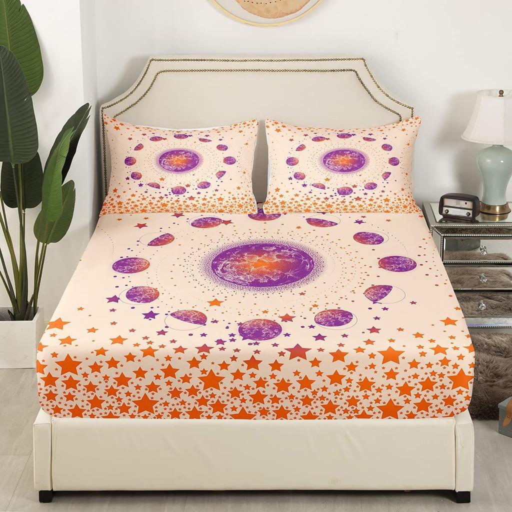 Galaxy Starry Sky Pattern Sheet Four-piece Bedding Set Bedroom Dormitory Bedding Decoration