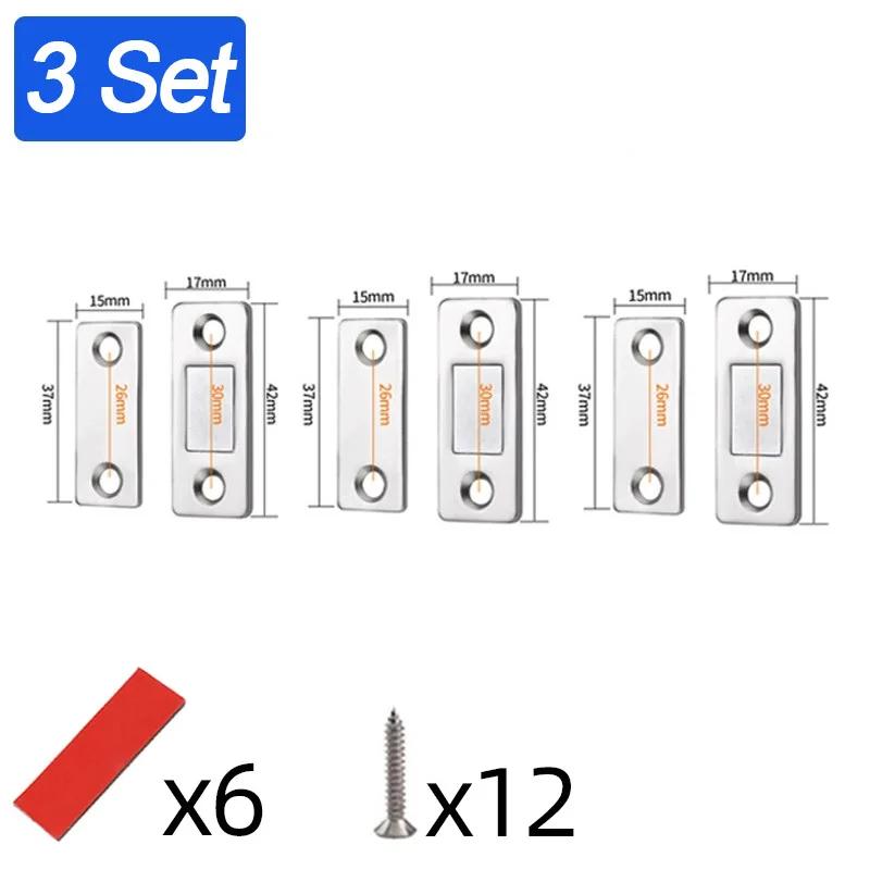 Ultra Thin Cabinet Magnetic Catch Adhesive Drawer Magnet Catch for Kitchen Closet Door Closing Magnetic Door Catch Closer