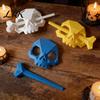 Светящиеся заколки для волос Ночной Череп, 3D-печатные готические костяные зажимы, Крутые аксессуары для костюма Женские, Жуткие темные заколки Хэллоуин Косплей