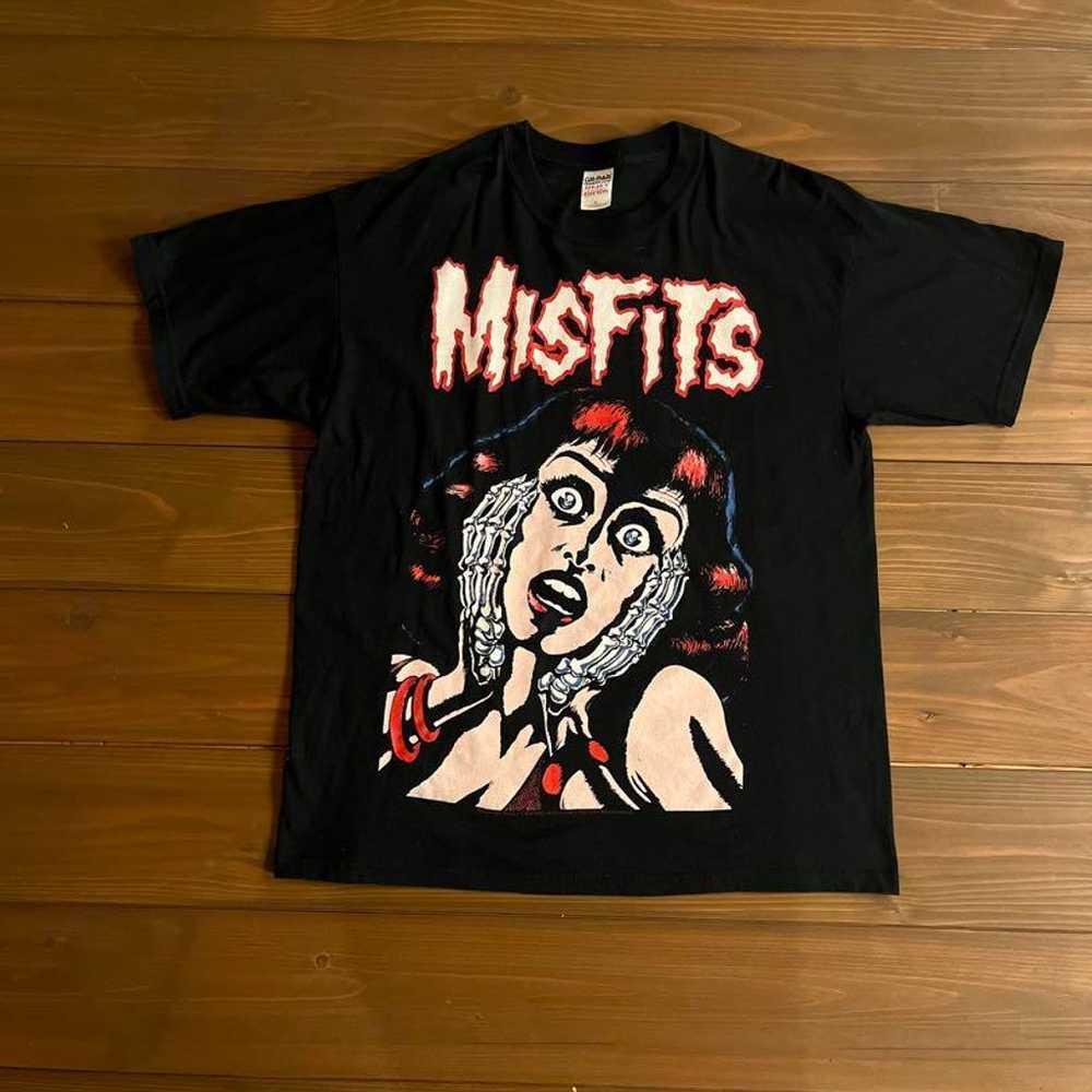 Misfits Graphic Tee Black Punk Band T-Shirt Skull Logo Rare Vintage