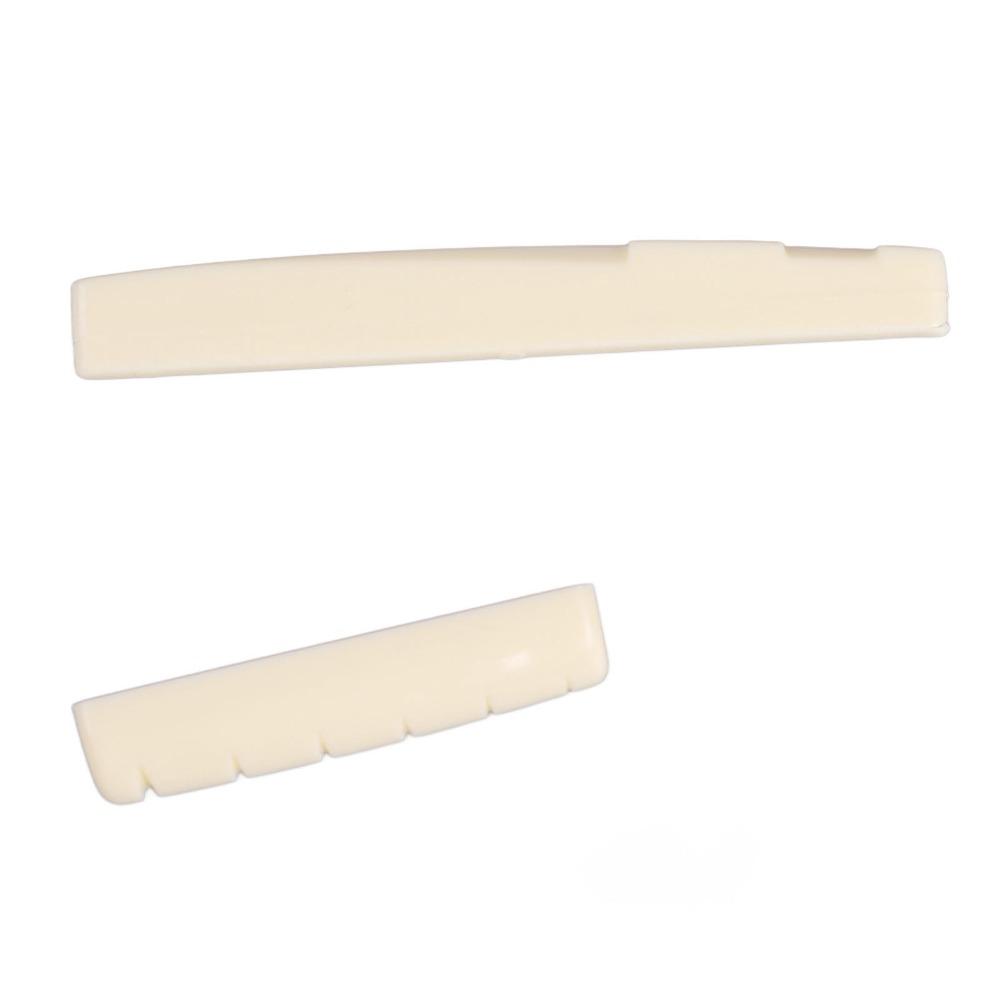 2Sets Plastic Saddle Guitar Bridge Pins Metal Puller Guitar Saddle Nut  For Acoustic Guitar