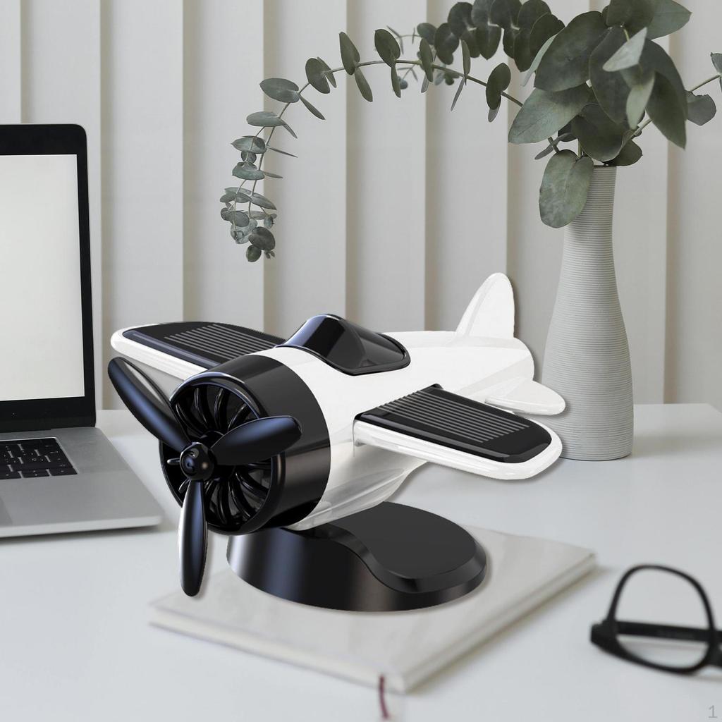 Солнечная Модель Самолета Автомобиль Центральное Украшение Декоративное Бесшумное Украшение на Приборную Панель для Транспортного Средства