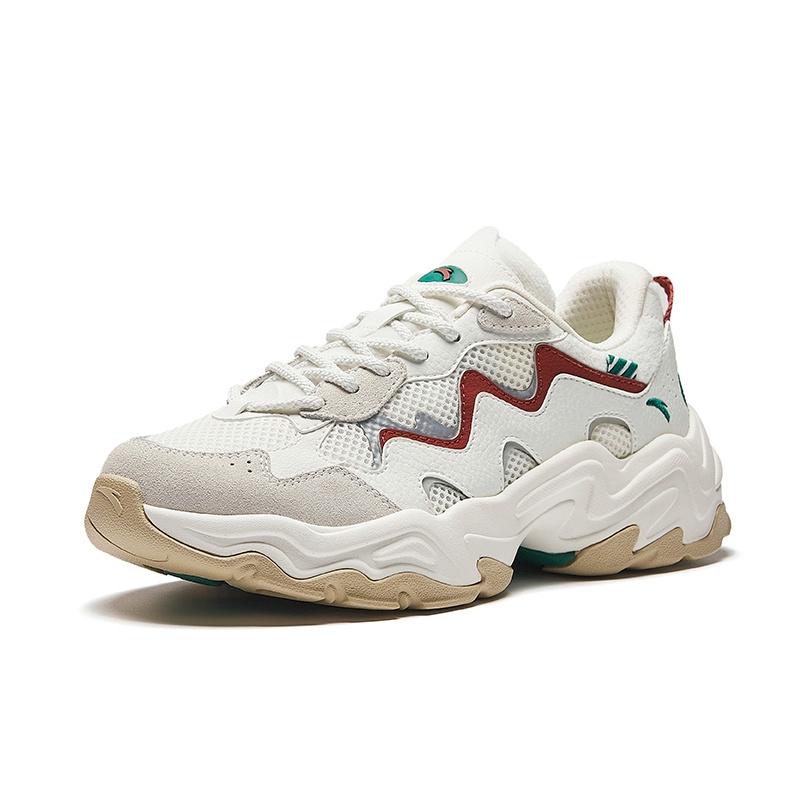 Anta Starlight 2 Slip Resistant Abrasion Resistant Cushioning Low top Casual Shoes Women's White Red Green 922438837-6