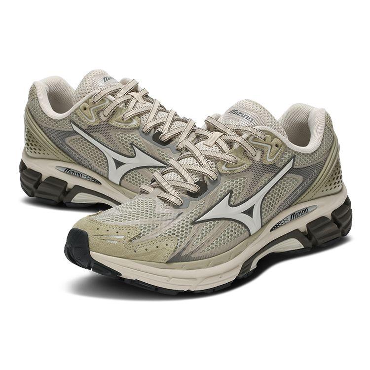 Mizuno Halo Mix Уличные Удобные Универсальные Сетчатые Низкие Кроссовки для Бега Унисекс кроссовки Овсяно-Серый D1GH240804