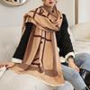 Fall Winter Cashmere Scarf Women's Double-sided Thick Shawl
