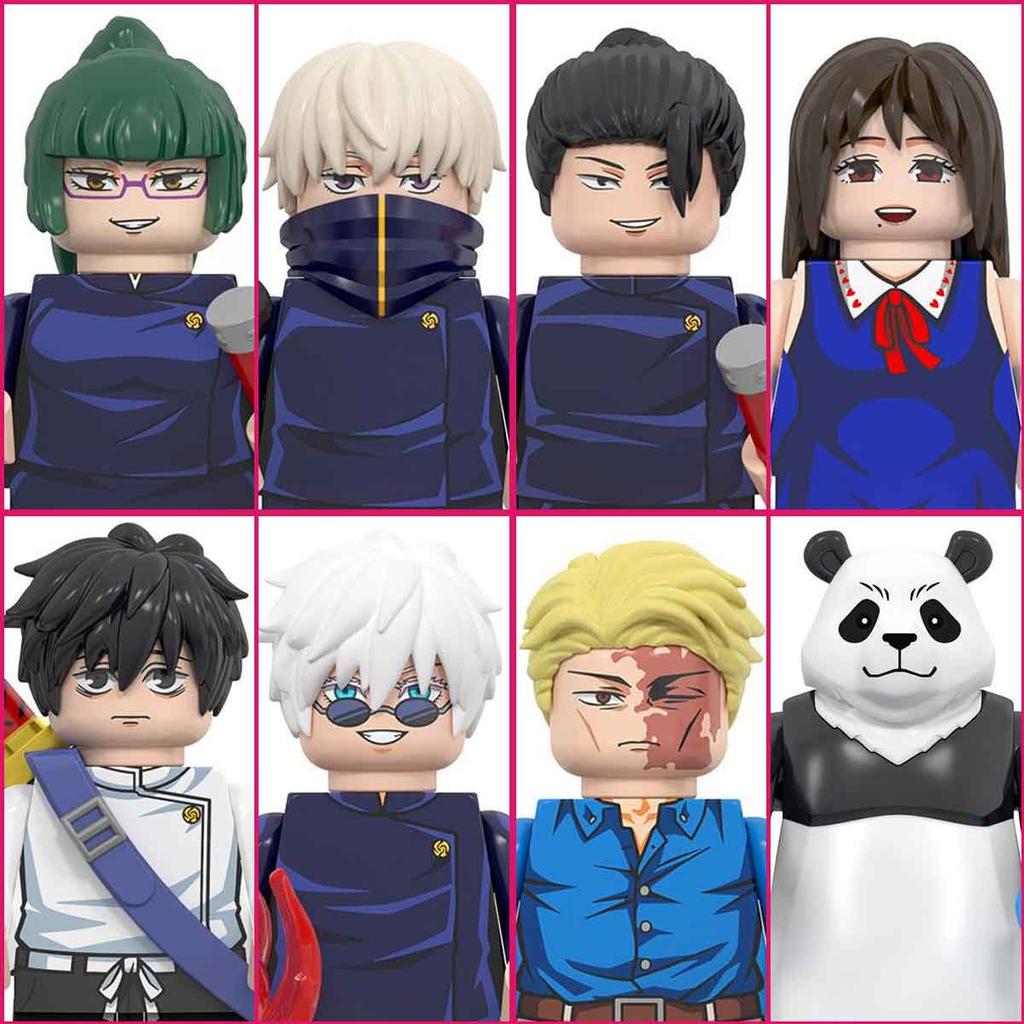 40pcs Jujutsu Kaisen Building Blocks Itadori Yuji Gojo Satoru Ryomen Mini Action Figure Accessories Christmas Gift for Kids