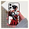 Samurai Warrior Geisha Phone Case For Apple iPhone 15,14,13,12,11,Pro,X,XS,Max,XR,Plus,Mini Soft  black shell