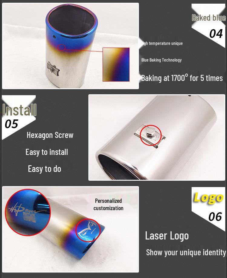 Комплект насадок на выхлопную трубу из нержавеющей стали для моделей Toyota RAV4 2009-2017 годов