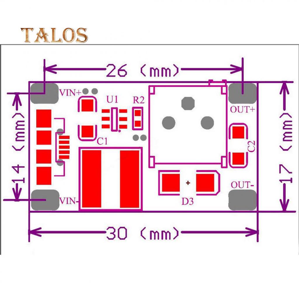 DC-DC 2A Boost Converter Adjustable Step Up Power Supply Module 2-24V Input Convenient