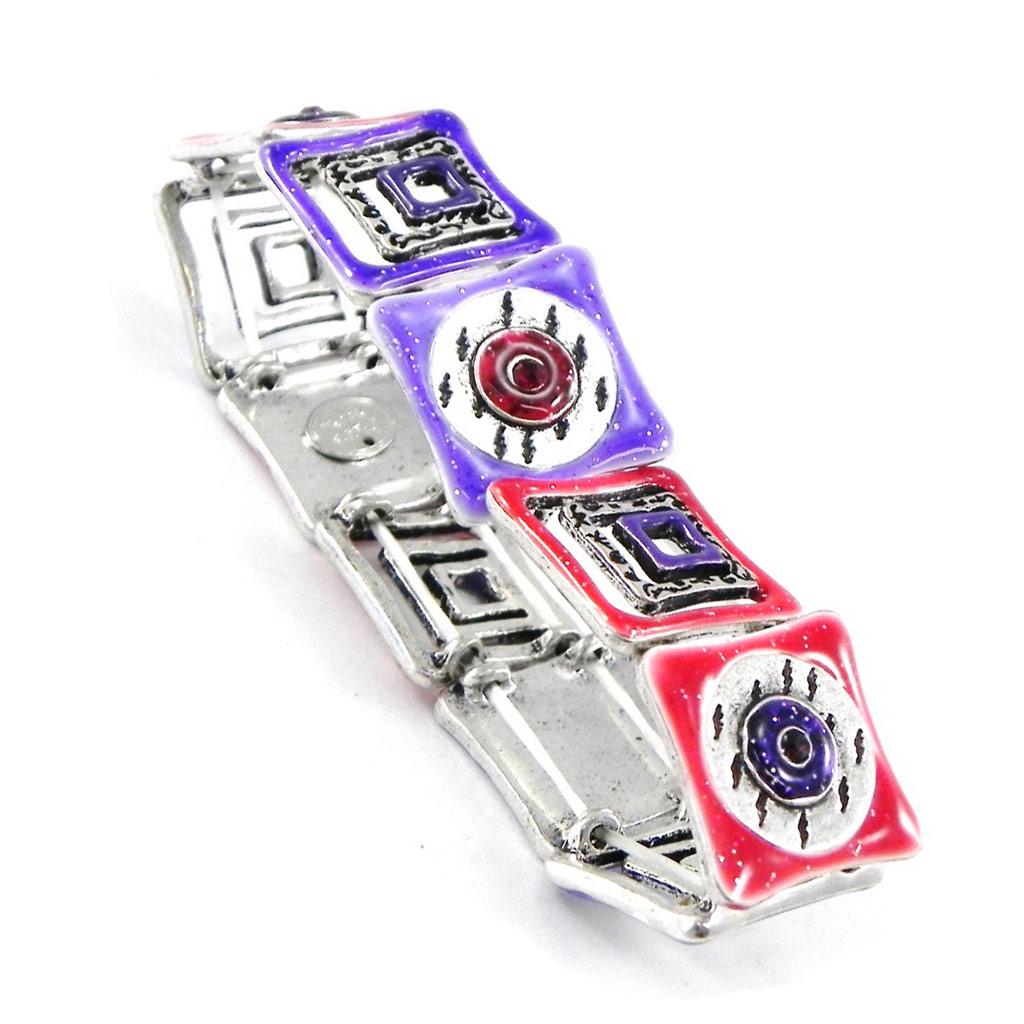 NOA [H8738] - Дизайнерский браслет «Акапулько» красный фиолетовый