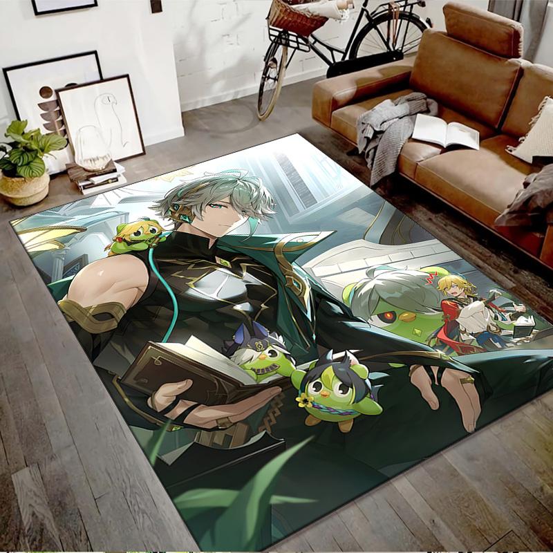 1pc Genshin Impact Alhaitham2 Design Printed Area Rug Carpet for Bedroom Living Room Home Decor Rugs Mat Non Slip Mat Rug for Bedside