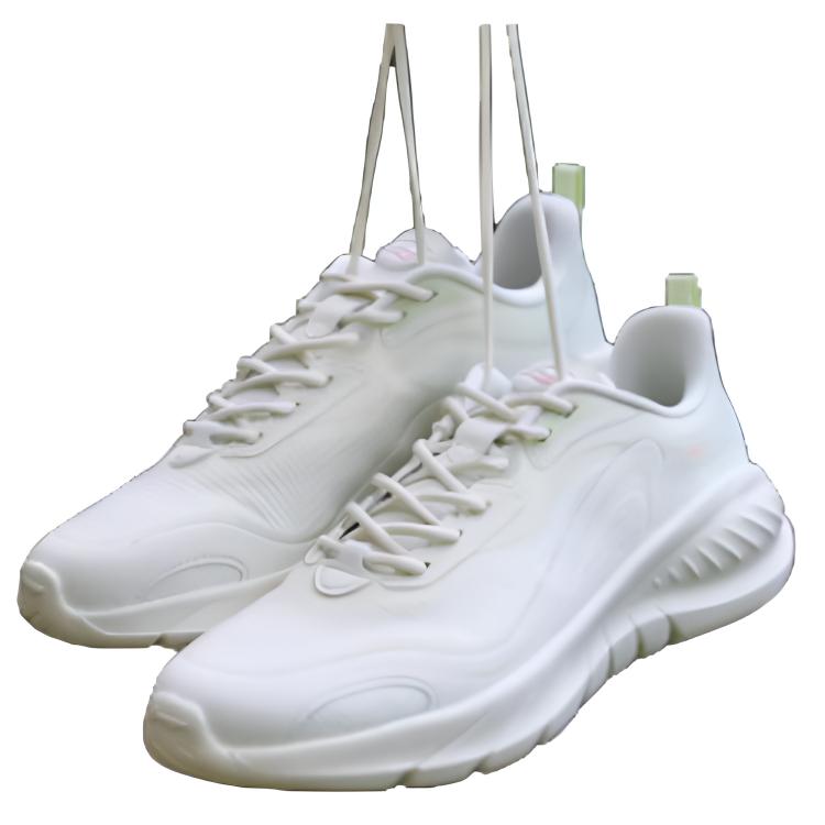 Li Ning Нескользящие износостойкие низкие беговые кроссовки женские Бело-зеленые ARSU106-3