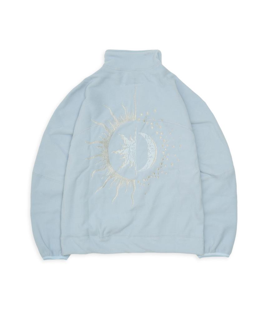 TUEWID Tuewid Light Weight Fleece Set Up Zip Up In Powder Blue