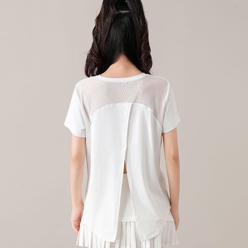 Женский летний комплект спортивной одежды быстросохнущий для бега, бадминтона, тенниса, йоги - юбка и топ маленьких размеров