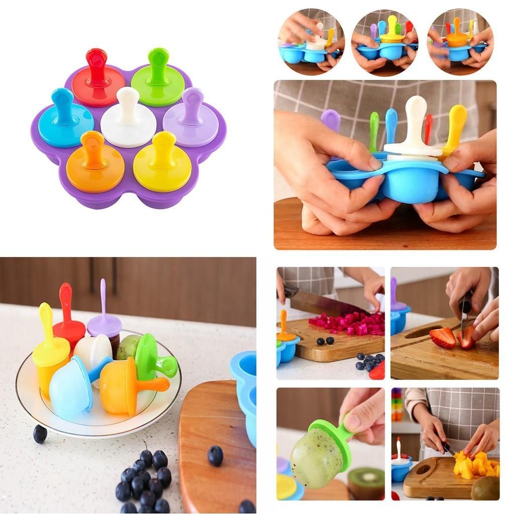 Безопасная и здоровая пищевая силиконовая мини-форма для мороженого для замороженного йогурта, холодильника