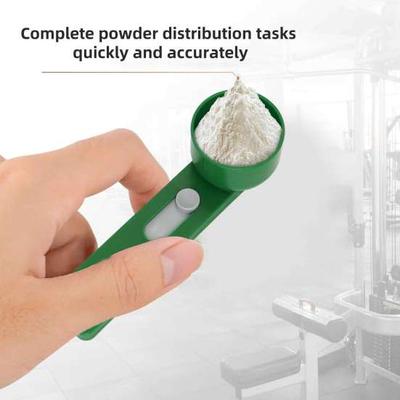 Точная мерная ложка для порошка с воронкой-слайдером, удобная мерная ложка для протеина, кофе, моющего средства, пластиковый инструмент для контроля порций без содержания бисфенола А