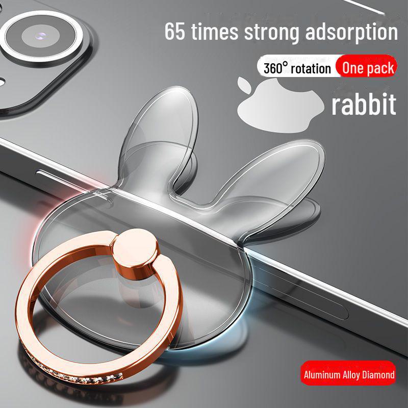 Прозрачная подставка для телефона с бриллиантами, вращающаяся на 360°, с прочным клеем